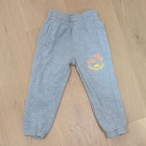 Vans Kids Gray Sweatpants with Yellow Logo